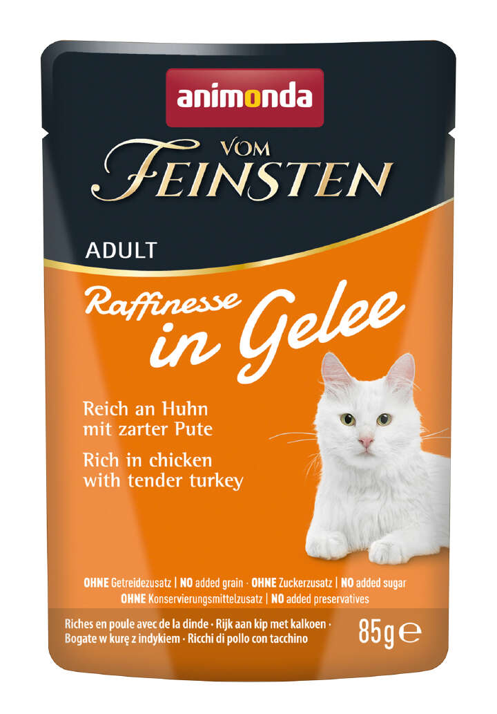 animonda Katzen-Nassfutter Vom Feinsten in Gelee Huhn+Pute